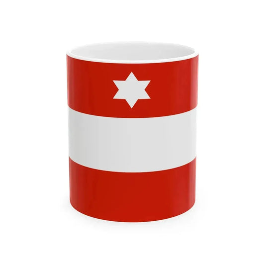 Flag of an Austro-Hungarian Rear Admiral 1915 (Austria) White Coffee Mug 11oz - Go Mug Yourself