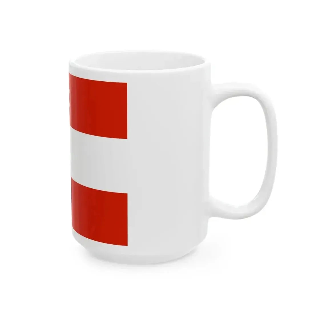 Flag of an Austro-Hungarian Rear Admiral 1915 (Austria) White Coffee Mug - Go Mug Yourself