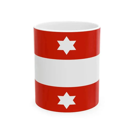 Flag of an Austro-Hungarian Vice-Admiral 1915 (Austria) White Coffee Mug 11oz - Go Mug Yourself