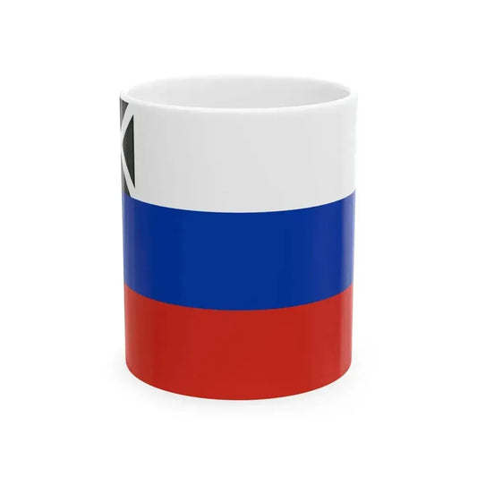 Flag of an unknown military unit of the Markov division (Russia) White Coffee Mug 11oz - Go Mug Yourself