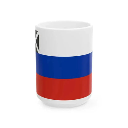 Flag of an unknown military unit of the Markov division (Russia) White Coffee Mug 15oz - Go Mug Yourself