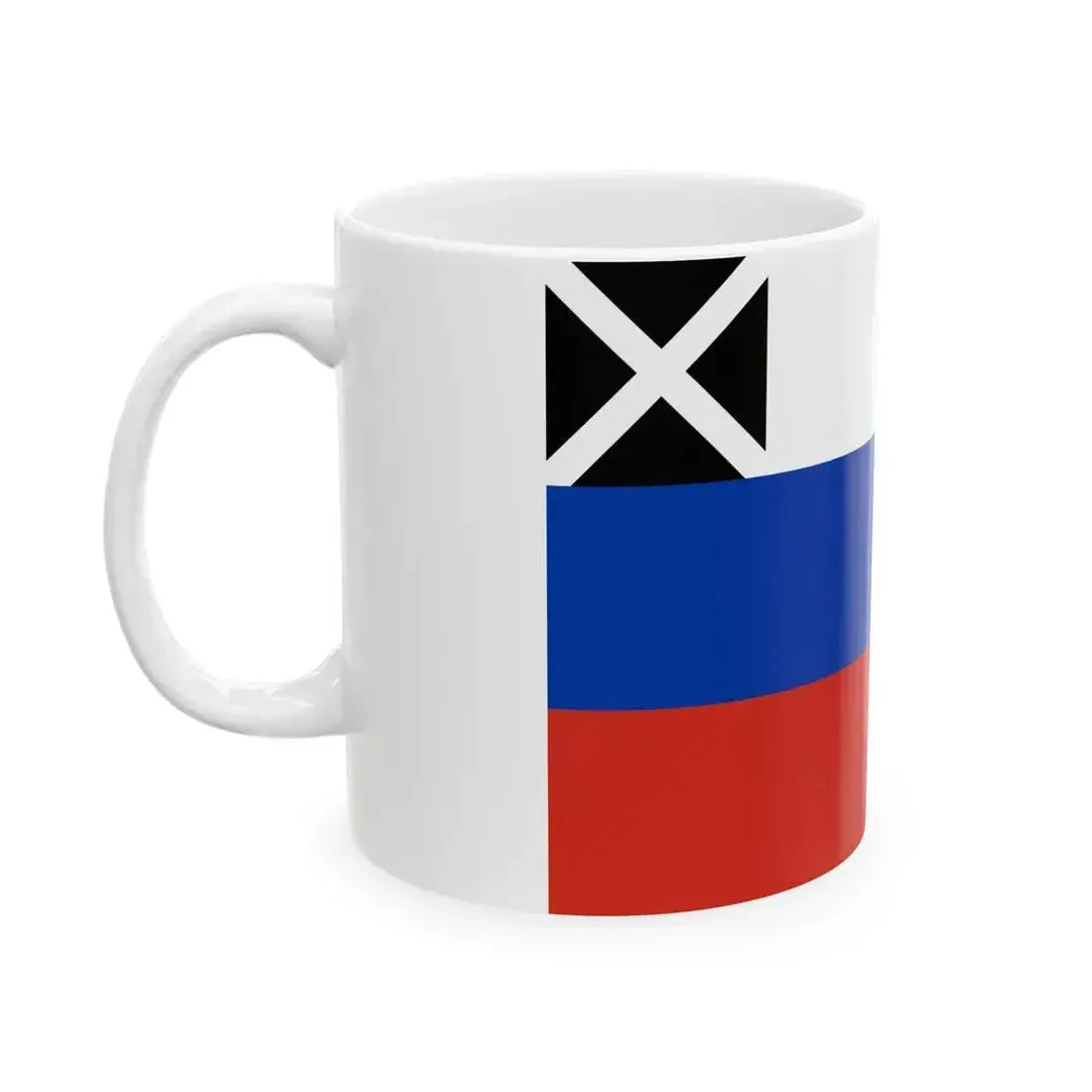 Flag of an unknown military unit of the Markov division (Russia) White Coffee Mug - Go Mug Yourself