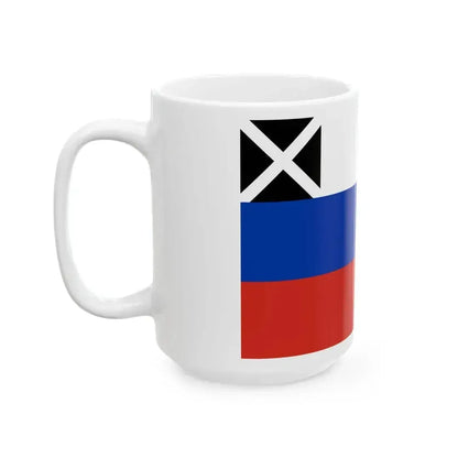 Flag of an unknown military unit of the Markov division (Russia) White Coffee Mug - Go Mug Yourself