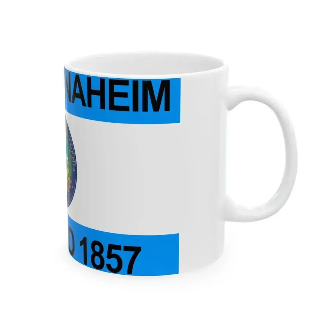 Flag of Anaheim California 1967-2018 2019present (United States) White Coffee Mug - Go Mug Yourself