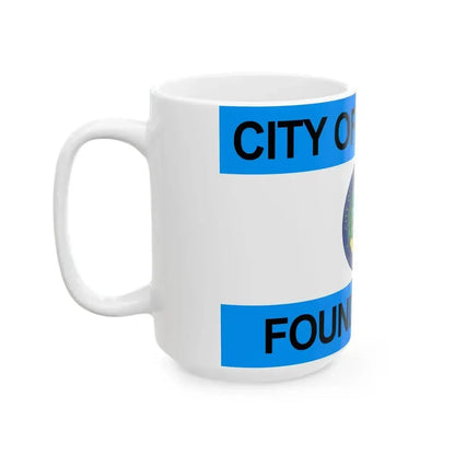 Flag of Anaheim California 1967-2018 2019present (United States) White Coffee Mug - Go Mug Yourself