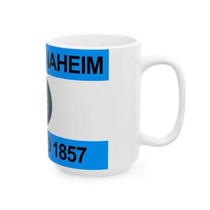 Flag of Anaheim California 1967-2018 2019present (United States) White Coffee Mug - Go Mug Yourself
