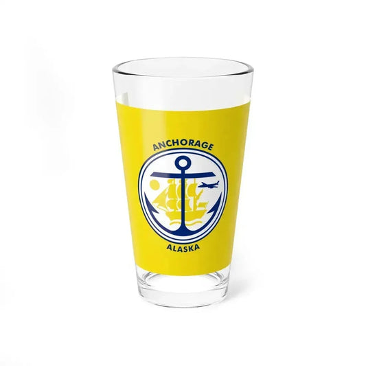 Flag of Anchorage Alaska (United States) Pint Glass 16oz 16oz - Go Mug Yourself
