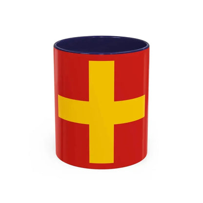 Flag of Ancona Italy - Accent Coffee Mug 11oz Navy - Go Mug Yourself