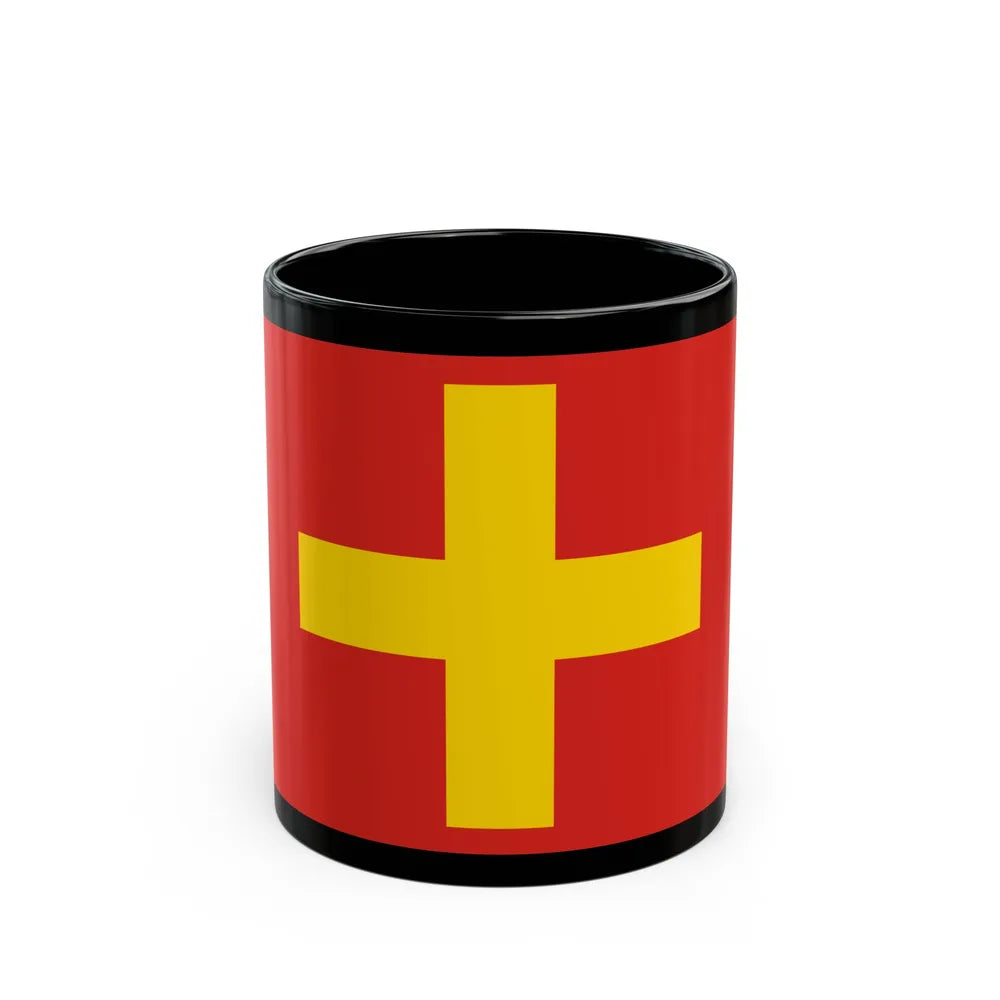 Flag of Ancona Italy - Black Coffee Mug-11oz-Go Mug Yourself