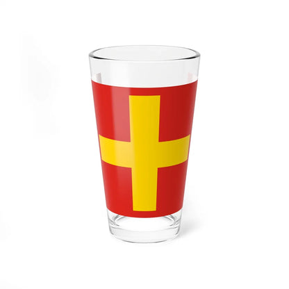 Flag of Ancona Italy - Pint Glass 16oz-16oz-Go Mug Yourself