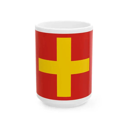Flag of Ancona Italy - White Coffee Mug 15oz - Go Mug Yourself