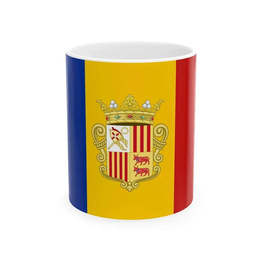 Flag of Andorra 1939-1949 3-2 (Andorra) White Coffee Mug 11oz - Go Mug Yourself