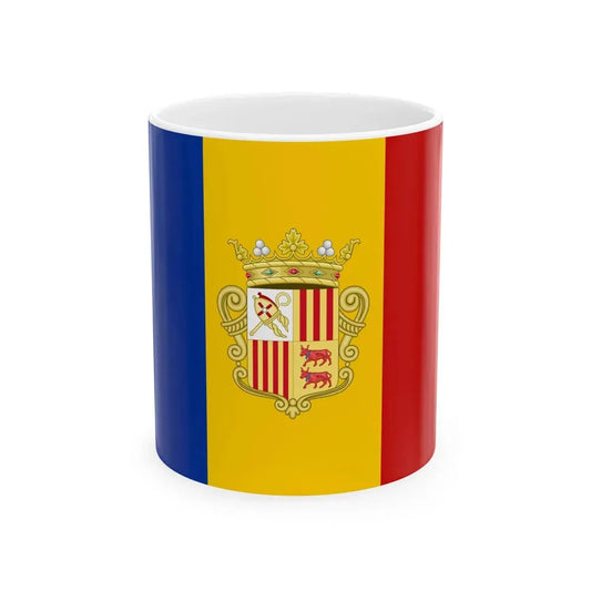 Flag of Andorra 1939-1949 (Andorra) White Coffee Mug 11oz - Go Mug Yourself