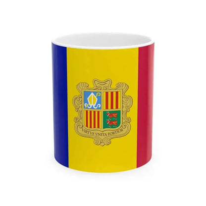 Flag of Andorra 1949-1959 3-2 (Andorra) White Coffee Mug 11oz - Go Mug Yourself