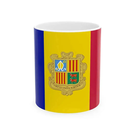 Flag of Andorra 1949-1959 3-2 (Andorra) White Coffee Mug 11oz - Go Mug Yourself