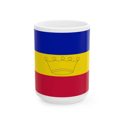 Flag of Andorra end of the 19th century-c. 1930s (Andorra) White Coffee Mug 15oz - Go Mug Yourself