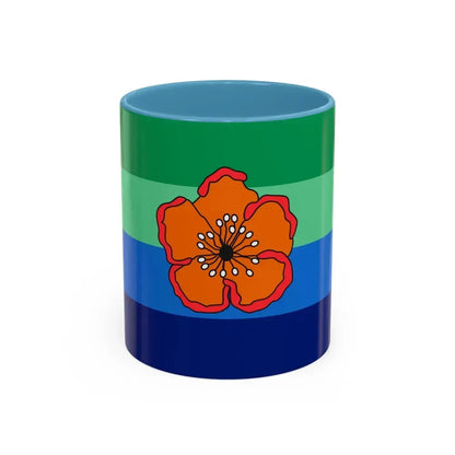 Flag of Angaur Palau - Accent Coffee Mug 11oz Light Blue - Go Mug Yourself
