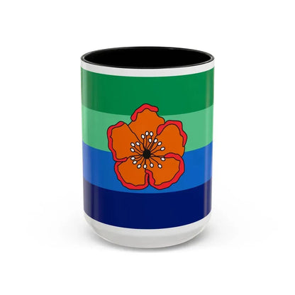 Flag of Angaur Palau - Accent Coffee Mug 15oz Black - Go Mug Yourself