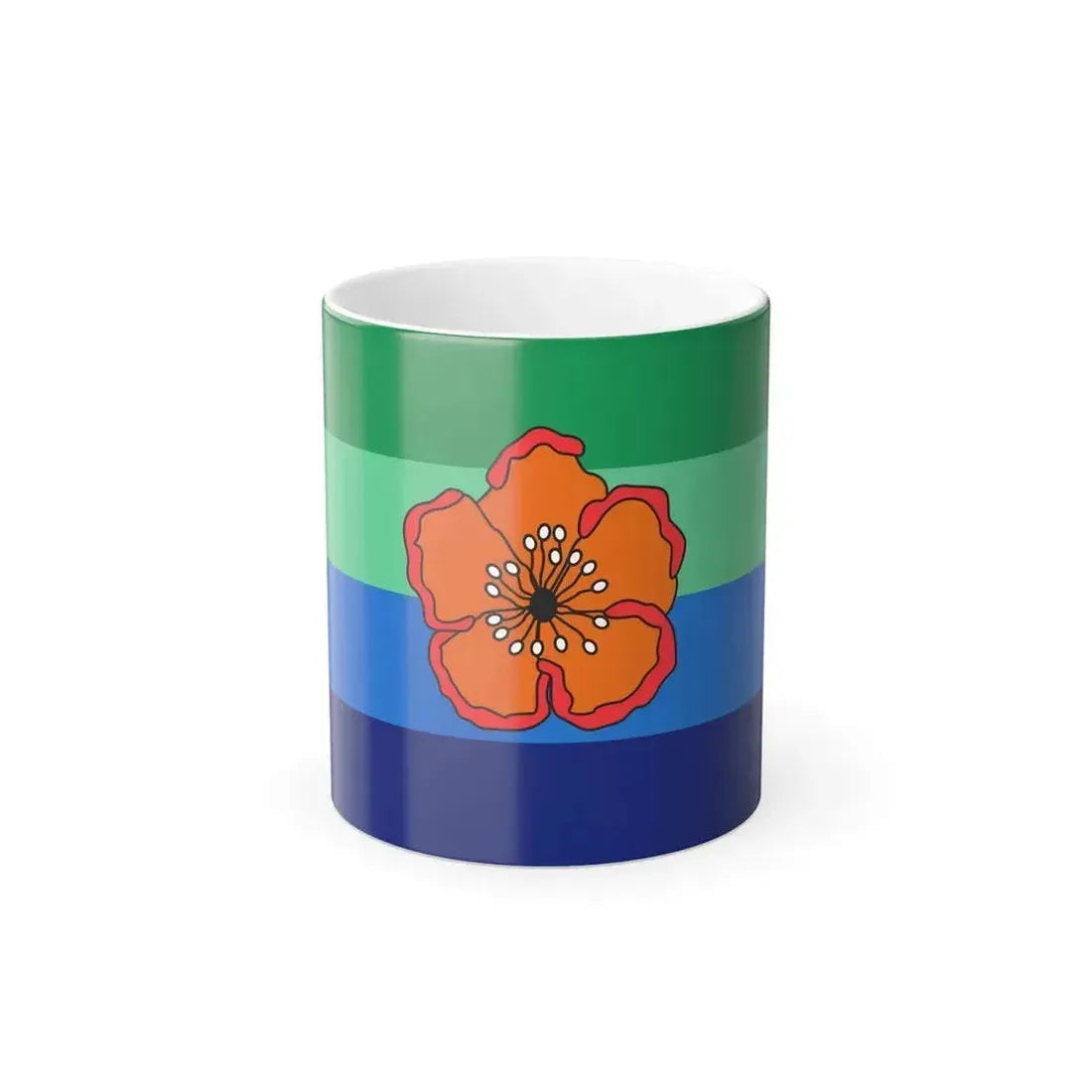 Flag of Angaur Palau - Color Changing Coffee Mug 11oz - Go Mug Yourself