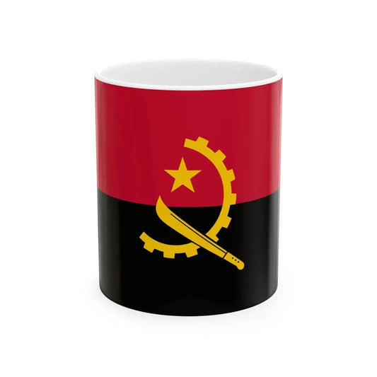 Flag of Angola (Angola) White Coffee Mug 11oz - Go Mug Yourself