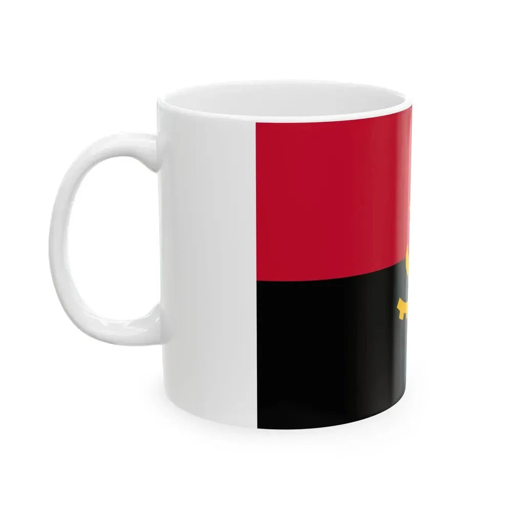 Flag of Angola (Angola) White Coffee Mug - Go Mug Yourself