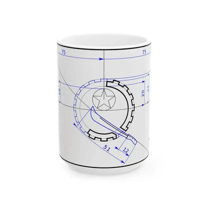 Flag of Angola Construction (Angola) White Coffee Mug 15oz - Go Mug Yourself