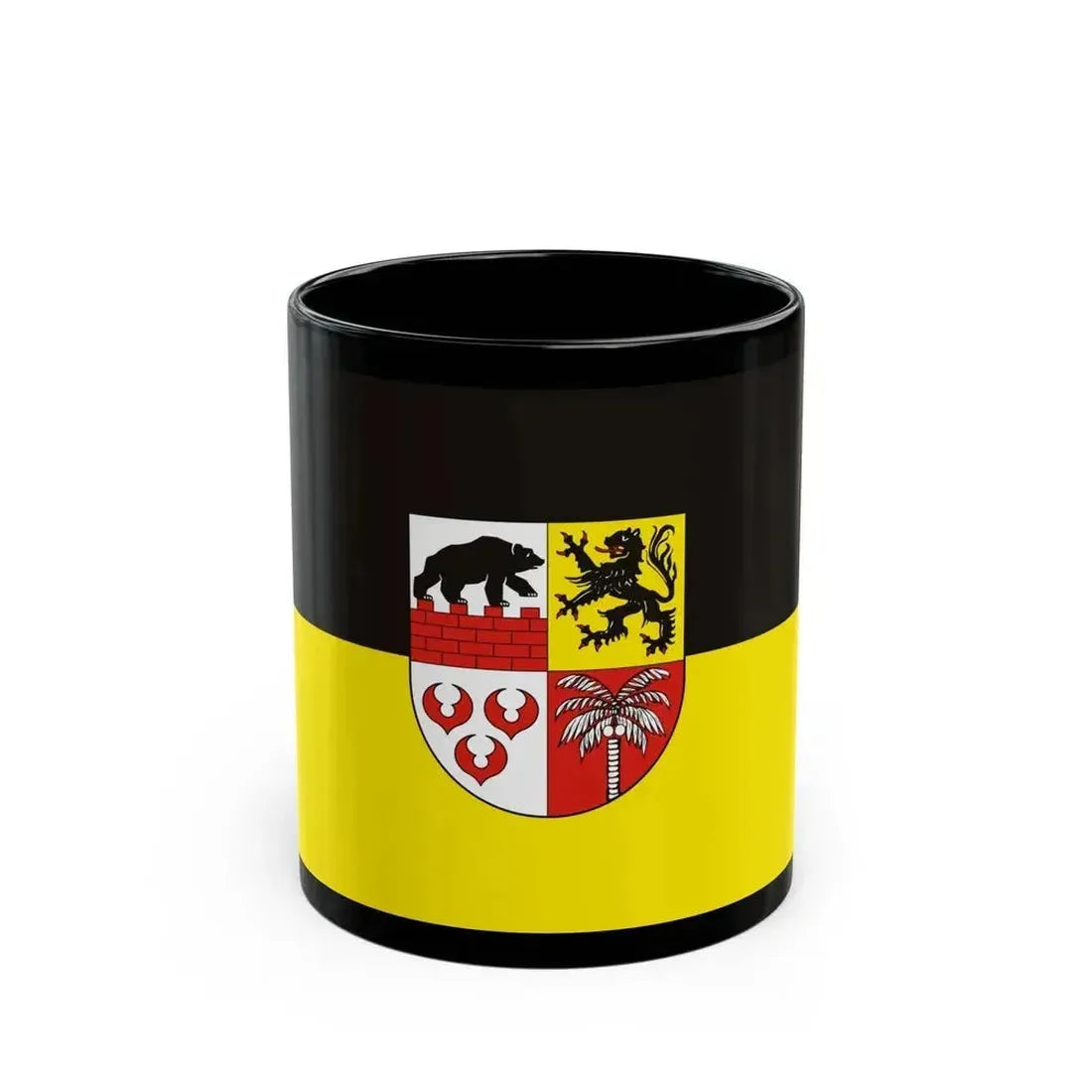 Flag of Anhalt Bitterfeld Germany - Black Coffee Mug 11oz - Go Mug Yourself