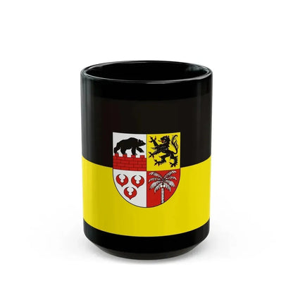 Flag of Anhalt Bitterfeld Germany - Black Coffee Mug 15oz - Go Mug Yourself