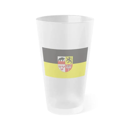 Flag of Anhalt Bitterfeld Germany - Frosted Pint Glass 16oz 16oz Frosted - Go Mug Yourself