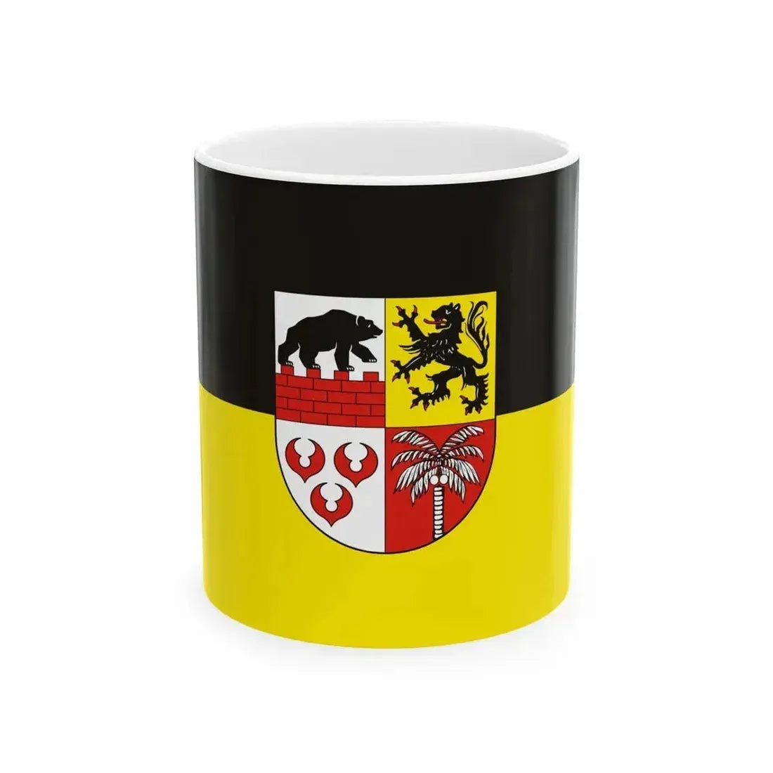Flag of Anhalt Bitterfeld Germany - White Coffee Mug 11oz - Go Mug Yourself