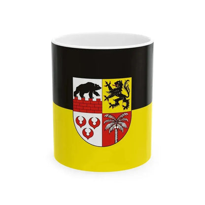 Flag of Anhalt Bitterfeld Germany - White Coffee Mug 11oz - Go Mug Yourself