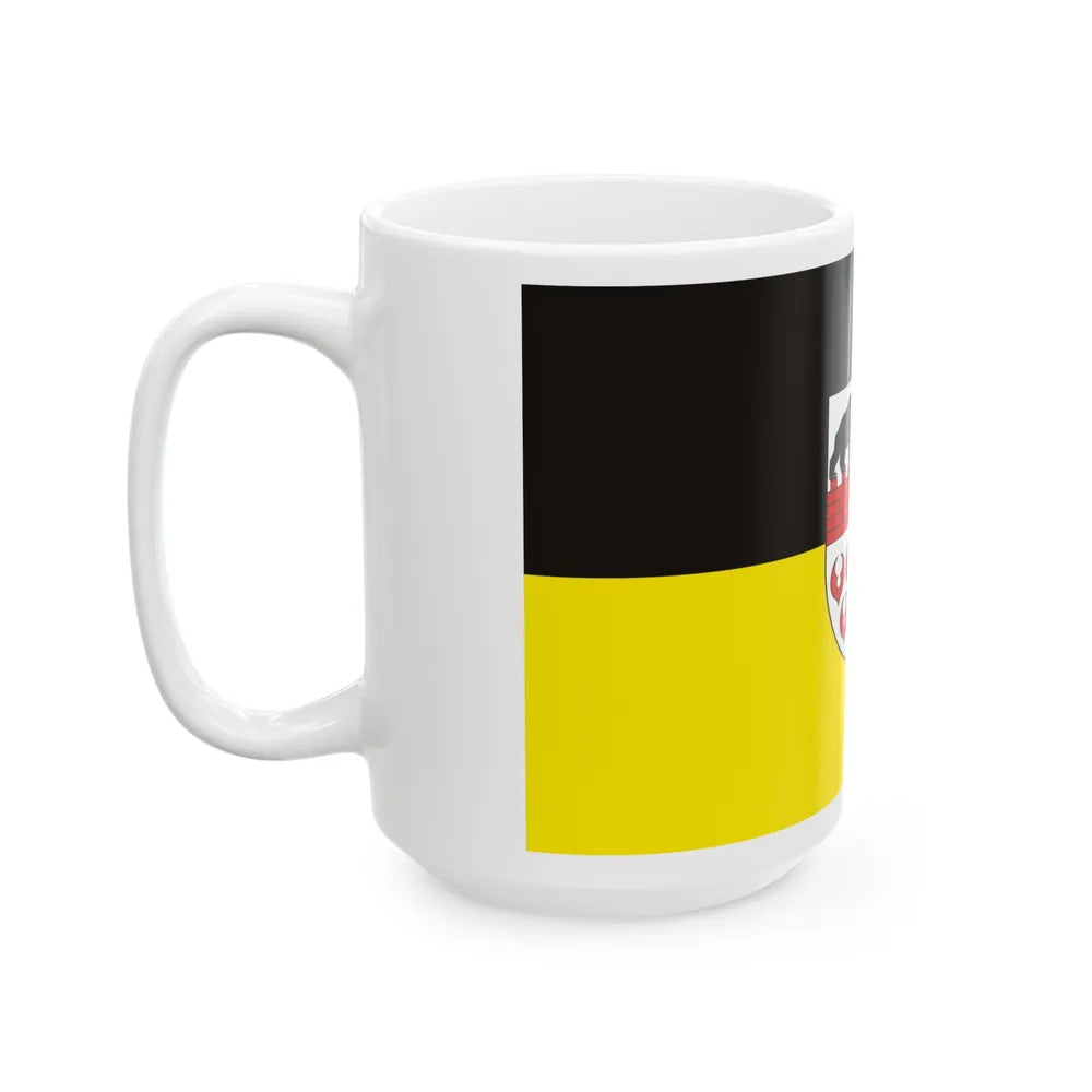 Flag of Anhalt Bitterfeld Germany - White Coffee Mug-Go Mug Yourself