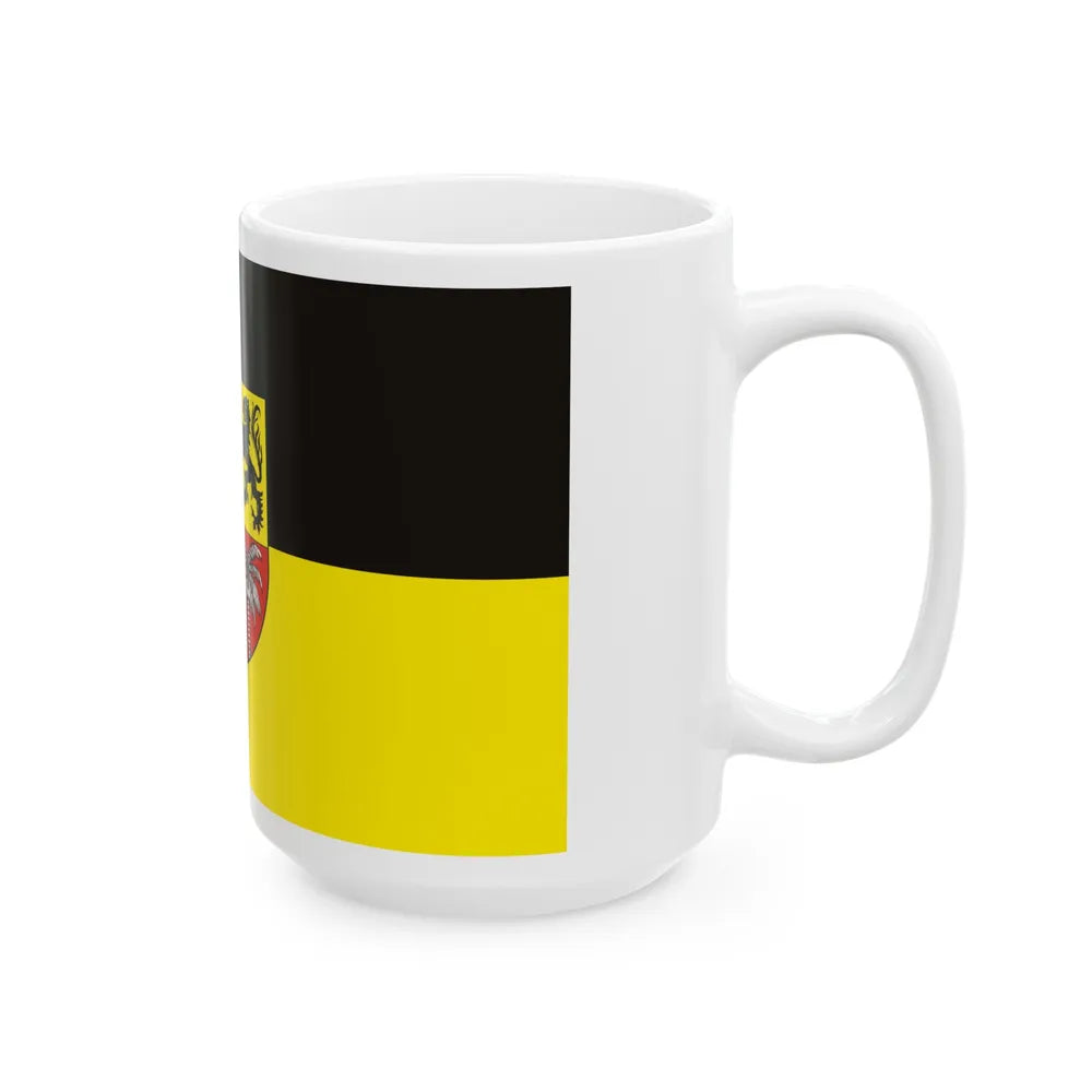 Flag of Anhalt Bitterfeld Germany - White Coffee Mug-Go Mug Yourself