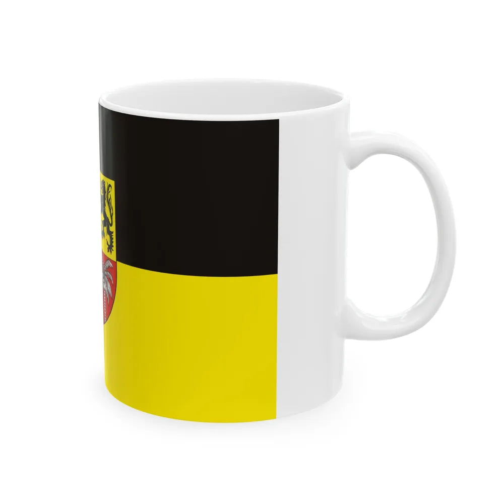 Flag of Anhalt Bitterfeld Germany - White Coffee Mug-Go Mug Yourself