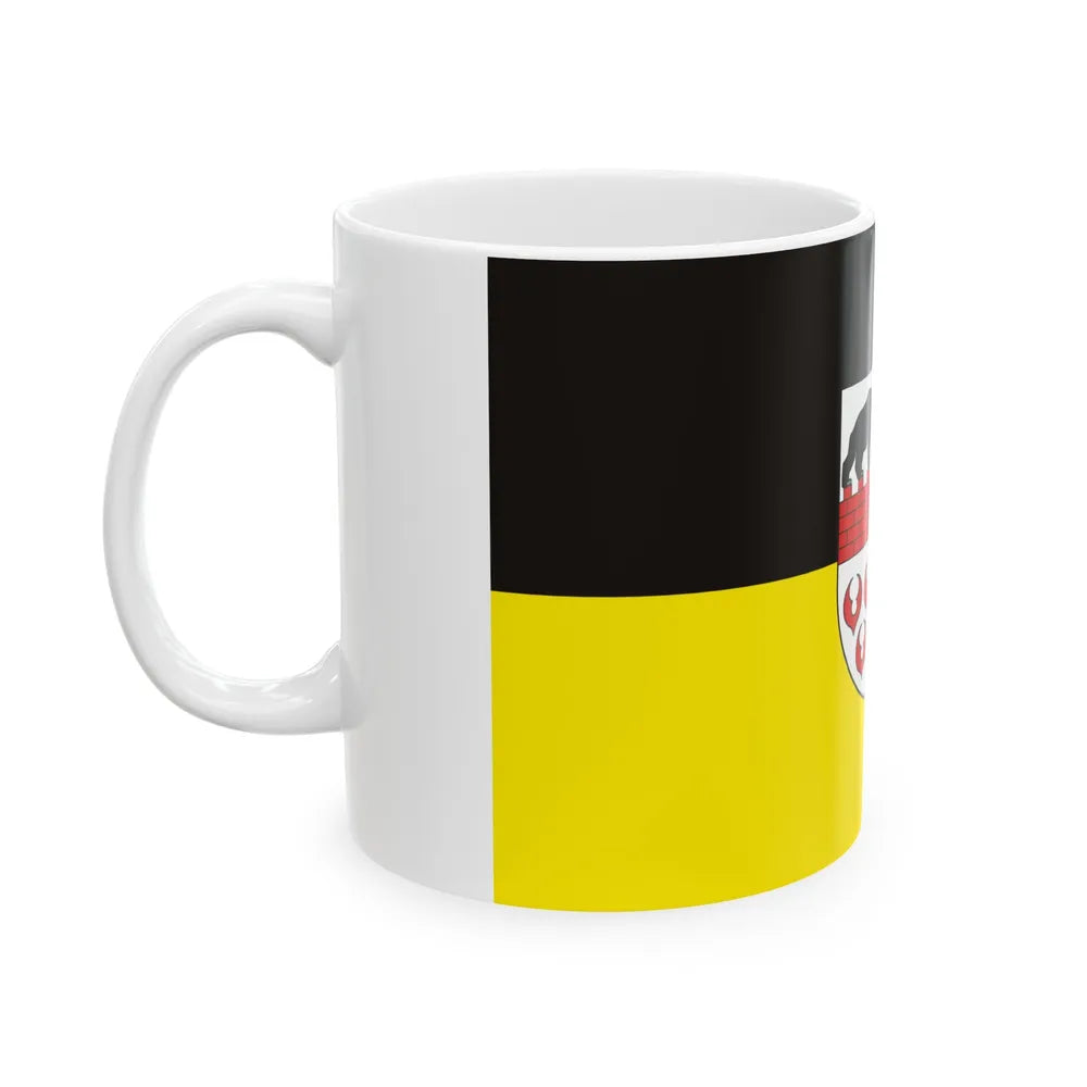 Flag of Anhalt Bitterfeld Germany - White Coffee Mug-Go Mug Yourself