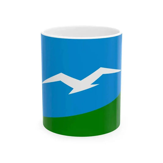 Flag of Anivsky rayon Sakhalin oblast (Russia) White Coffee Mug 11oz - Go Mug Yourself