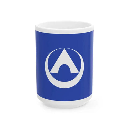 Flag of Annaka Gunma (Japan) White Coffee Mug 15oz - Go Mug Yourself