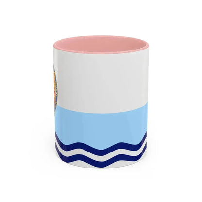 Flag of Annapolis Royal Canada - Accent Coffee Mug 11oz Pink - Go Mug Yourself