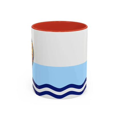 Flag of Annapolis Royal Canada - Accent Coffee Mug 11oz Red - Go Mug Yourself