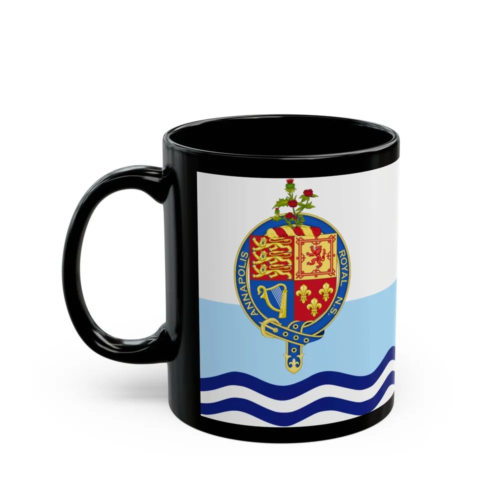 Flag of Annapolis Royal Canada - Black Coffee Mug-Go Mug Yourself