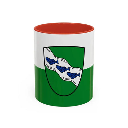 Flag of Ansbach 2 Germany - Accent Coffee Mug 11oz Red - Go Mug Yourself