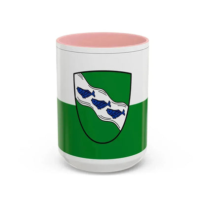 Flag of Ansbach 2 Germany - Accent Coffee Mug 15oz Pink - Go Mug Yourself