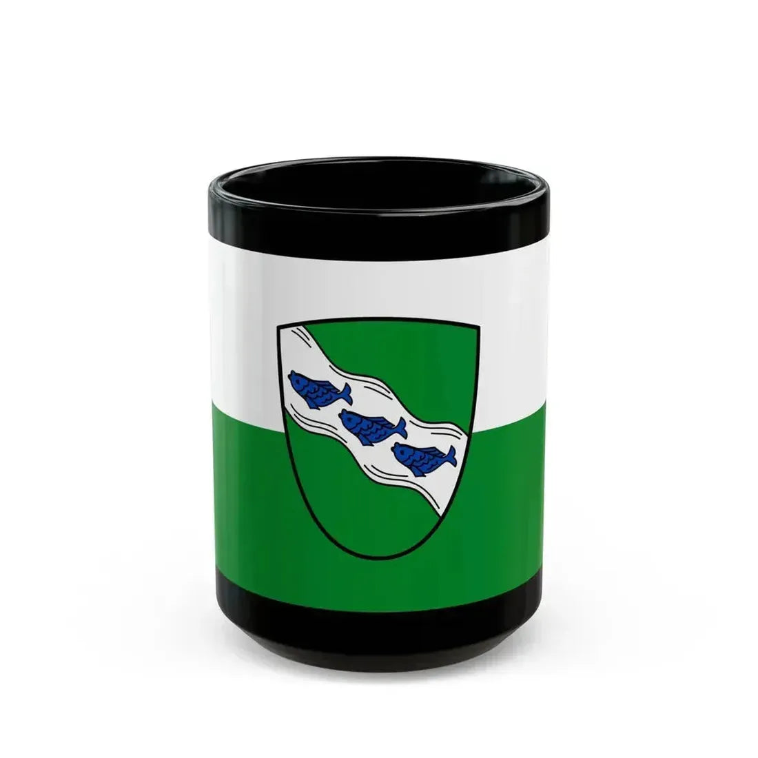 Flag of Ansbach 2 Germany - Black Coffee Mug 15oz - Go Mug Yourself