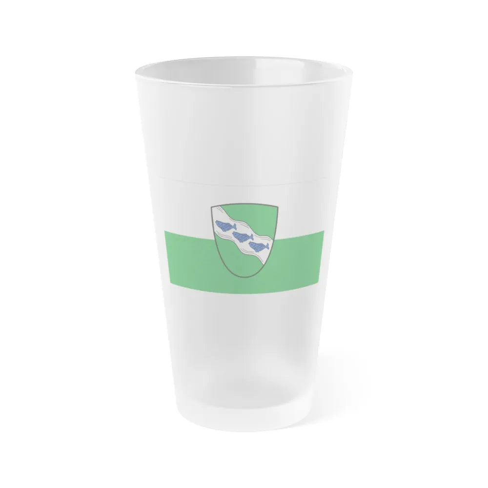 Flag of Ansbach 2 Germany - Frosted Pint Glass 16oz-16oz-Frosted-Go Mug Yourself