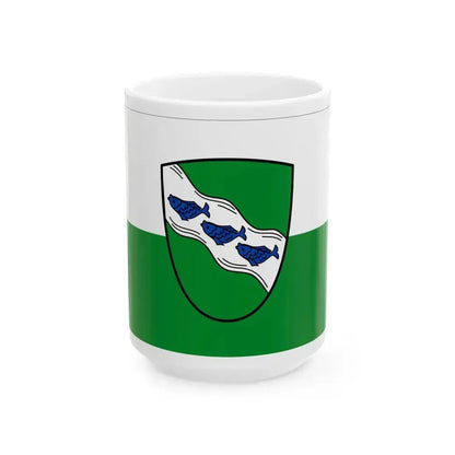 Flag of Ansbach 2 Germany - White Coffee Mug 15oz - Go Mug Yourself