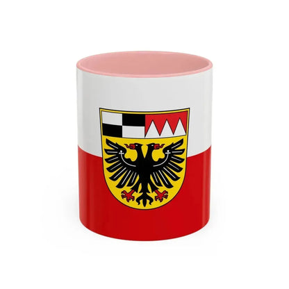 Flag of Ansbach Germany - Accent Coffee Mug 11oz Pink - Go Mug Yourself
