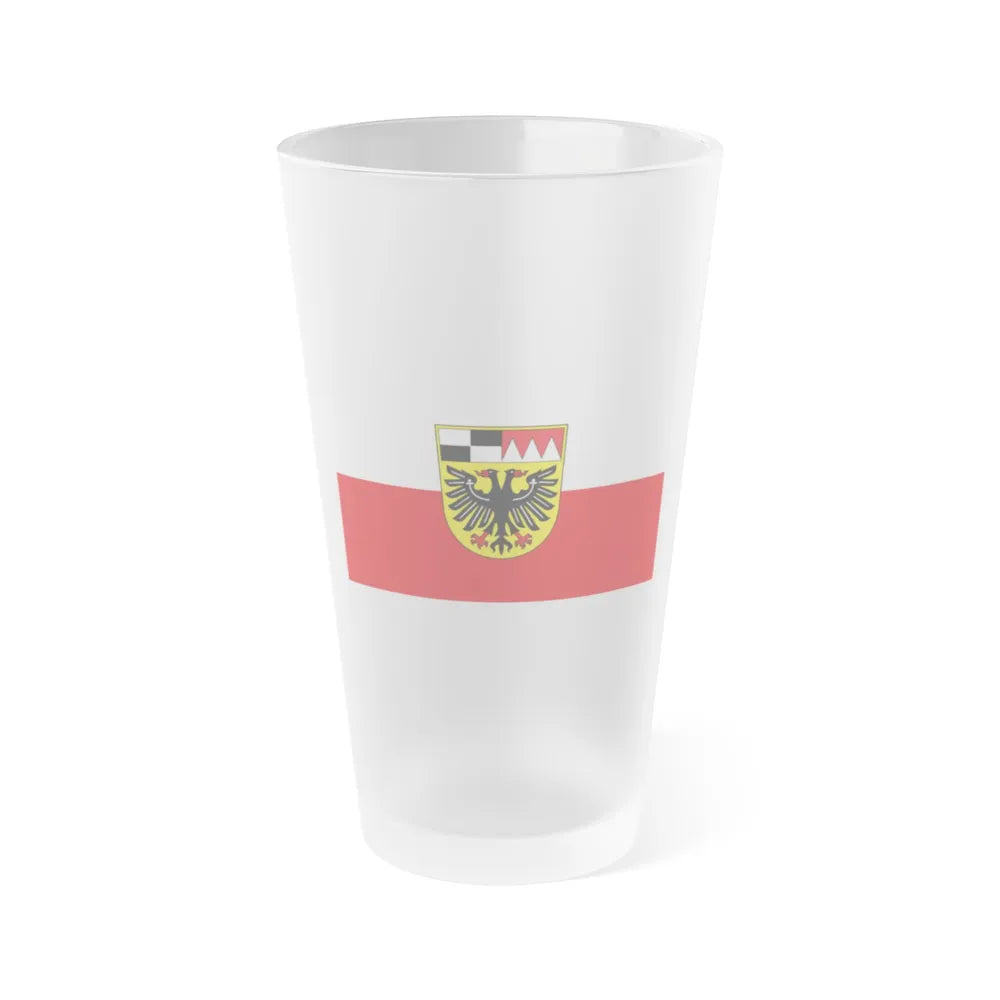 Flag of Ansbach Germany - Frosted Pint Glass 16oz-16oz-Frosted-Go Mug Yourself