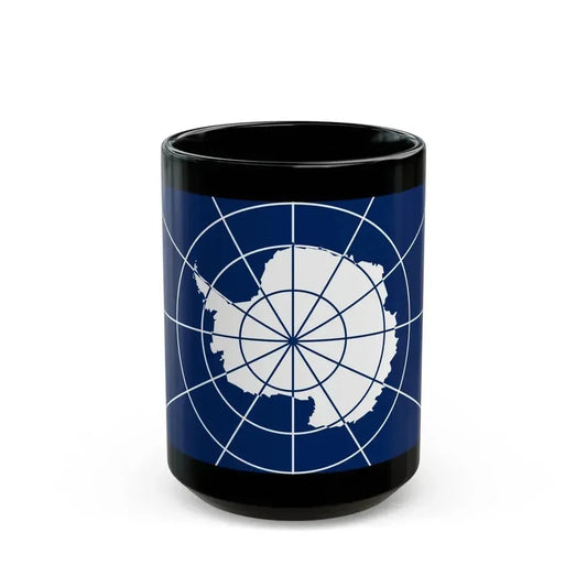 Flag of Antarctic Treaty - Black Coffee Mug 15oz - Go Mug Yourself