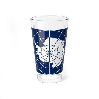 Flag of Antarctic Treaty - Pint Glass 16oz-16oz-Go Mug Yourself