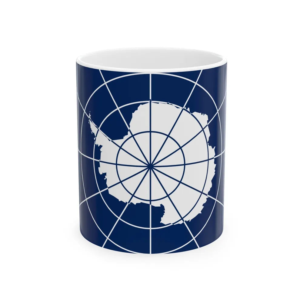 Flag of Antarctic Treaty - White Coffee Mug-11oz-Go Mug Yourself